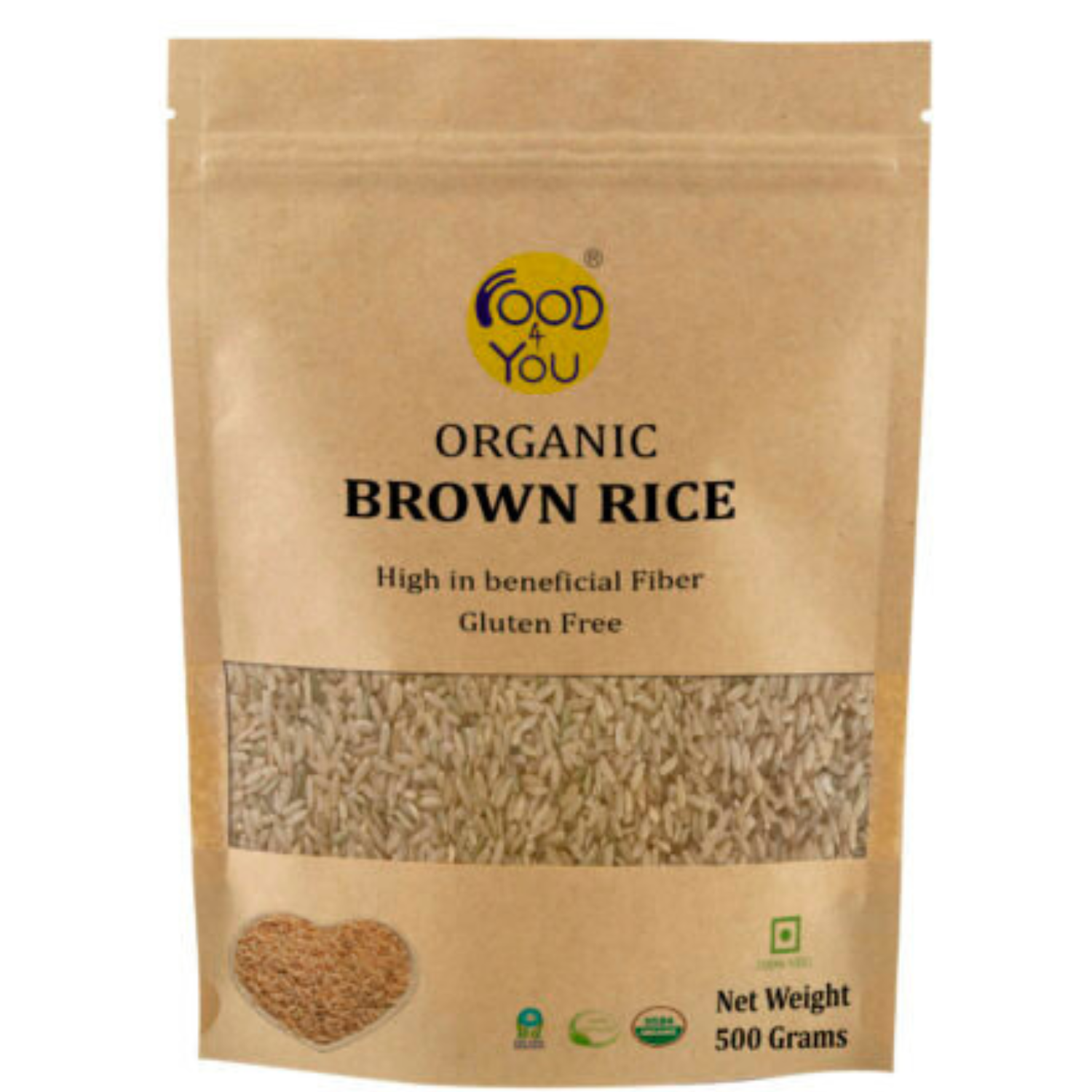 Buy Food For You Organic Brown Rice Imported Online at Best Price